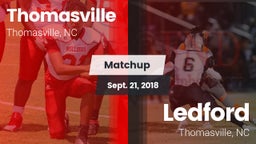 Matchup: Thomasville High vs. Ledford  2018