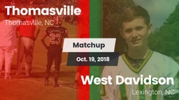 Matchup: Thomasville High vs. West Davidson  2018