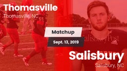 Matchup: Thomasville High vs. Salisbury  2019