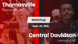 Matchup: Thomasville High vs. Central Davidson  2019