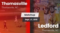 Matchup: Thomasville High vs. Ledford  2019