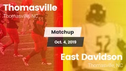 Matchup: Thomasville High vs. East Davidson  2019