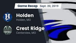Recap: Holden  vs. Crest Ridge  2019