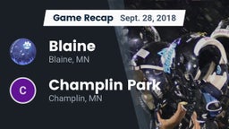 Recap: Blaine  vs. Champlin Park  2018