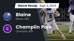 Recap: Blaine  vs. Champlin Park  2019