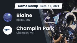 Recap: Blaine  vs. Champlin Park  2021