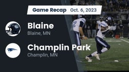 Recap: Blaine  vs. Champlin Park  2023