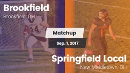 Matchup: Brookfield High vs. Springfield Local  2017