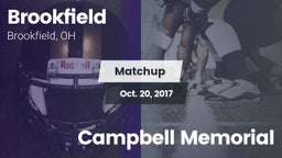 Matchup: Brookfield High vs. Campbell Memorial  2017