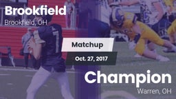 Matchup: Brookfield High vs. Champion  2017