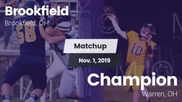 Matchup: Brookfield High vs. Champion  2019