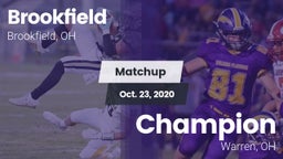 Matchup: Brookfield High vs. Champion  2020