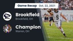 Recap: Brookfield  vs. Champion  2021
