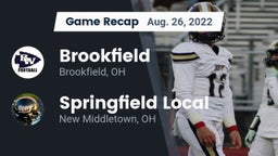 Recap: Brookfield  vs. Springfield Local  2022