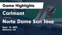 Carlmont  vs Norte Dame  San Jose Game Highlights - Sept. 16, 2023