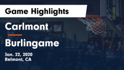 Carlmont  vs Burlingame  Game Highlights - Jan. 22, 2020
