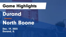 Durand  vs North Boone  Game Highlights - Dec. 19, 2023
