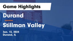 Durand  vs Stillman Valley  Game Highlights - Jan. 13, 2024