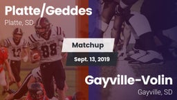 Matchup: Platte/Geddes High vs. Gayville-Volin  2019