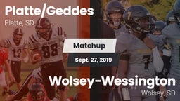 Matchup: Platte/Geddes High vs. Wolsey-Wessington  2019