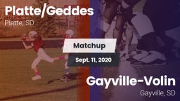 Matchup: Platte/Geddes High vs. Gayville-Volin  2020