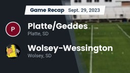 Recap: Platte/Geddes  vs. Wolsey-Wessington  2023