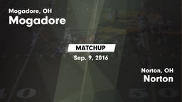 Matchup: Mogadore  vs. Norton  2016