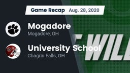 Recap: Mogadore  vs. University School 2020