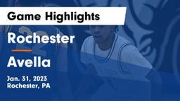 Rochester  vs Avella  Game Highlights - Jan. 31, 2023