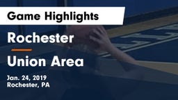Rochester  vs Union Area  Game Highlights - Jan. 24, 2019
