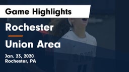 Rochester  vs Union Area  Game Highlights - Jan. 23, 2020