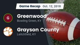 Recap: Greenwood  vs. Grayson County  2018