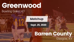 Matchup: Greenwood High vs. Barren County  2020