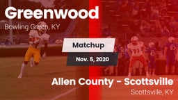 Matchup: Greenwood High vs. Allen County - Scottsville  2020