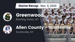 Recap: Greenwood  vs. Allen County - Scottsville  2020