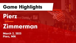 Pierz  vs Zimmerman  Game Highlights - March 2, 2023