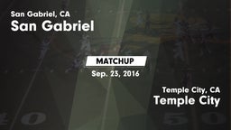 Matchup: San Gabriel High vs. Temple City  2016