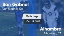 Matchup: San Gabriel High vs. Alhambra  2016