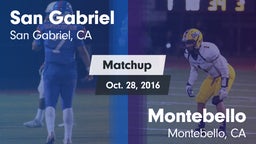 Matchup: San Gabriel High vs. Montebello  2016