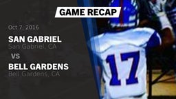 Recap: San Gabriel  vs. Bell Gardens  2016