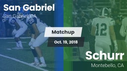 Matchup: San Gabriel High vs. Schurr  2018
