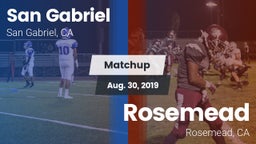 Matchup: San Gabriel High vs. Rosemead  2019