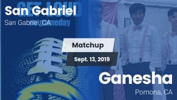 Matchup: San Gabriel High vs. Ganesha  2019