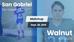 Matchup: San Gabriel High vs. Walnut  2019
