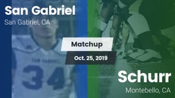 Matchup: San Gabriel High vs. Schurr  2019