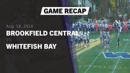 Recap: Brookfield Central  vs. Whitefish Bay  2016