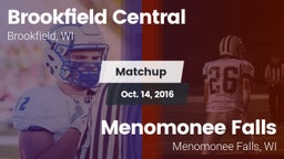 Matchup: Brookfield Central vs. Menomonee Falls  2016