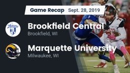 Recap: Brookfield Central  vs. Marquette University  2019