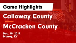 Calloway County  vs McCracken County  Game Highlights - Dec. 10, 2019