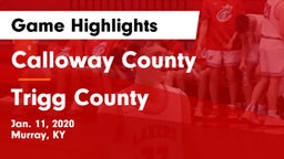 Calloway County  vs Trigg County  Game Highlights - Jan. 11, 2020